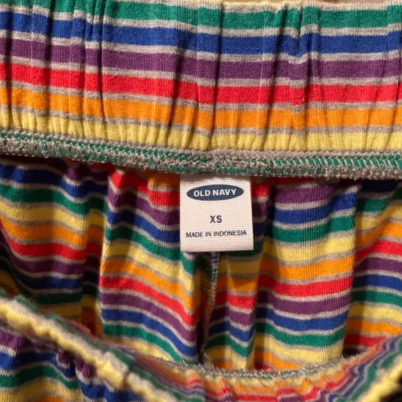 Old Navy XS Rainbow & Gray Pride Stripe Tank and Shorts Summer Pajama Set - Picture 5 of 6